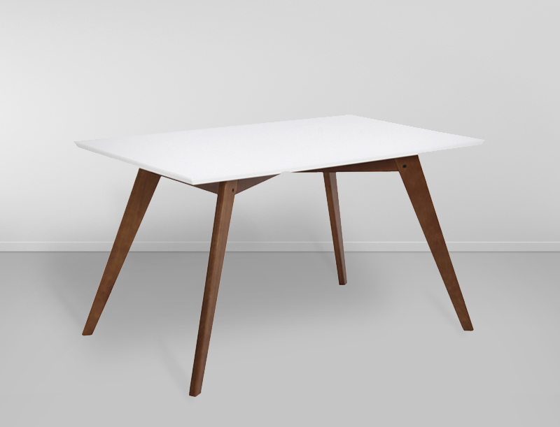 Mesa Jambolao - Branco/ Nozes L:1,35 P:0,8