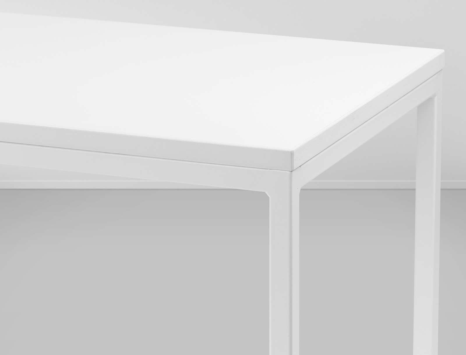 Mesa Eucalipto Retangular Pe Quadro - Branco/ Branco L:1,8 P:0,9