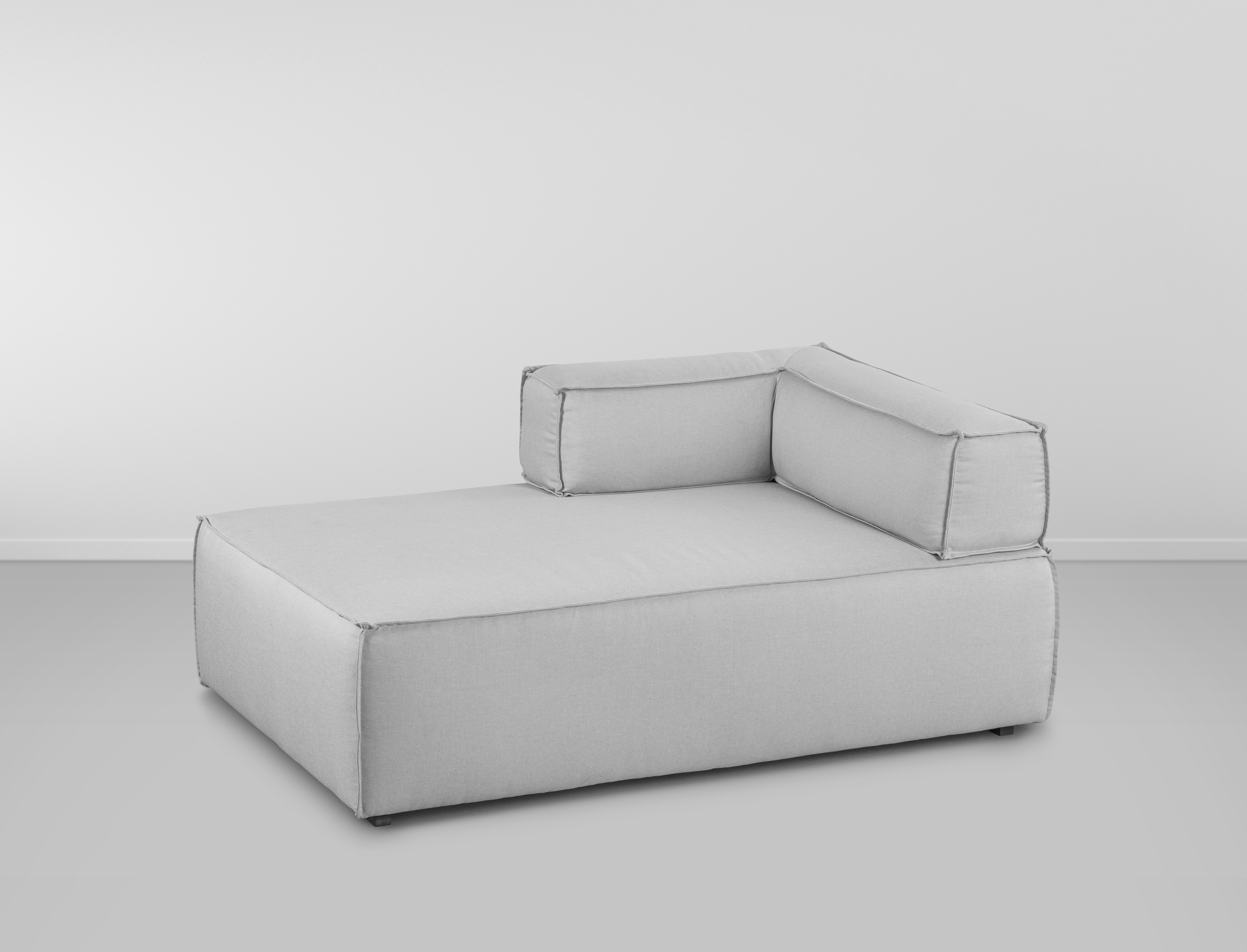 Sofa Ibirapuera Mod. Encosto e Almofada - Cinza Claro L:1,6m