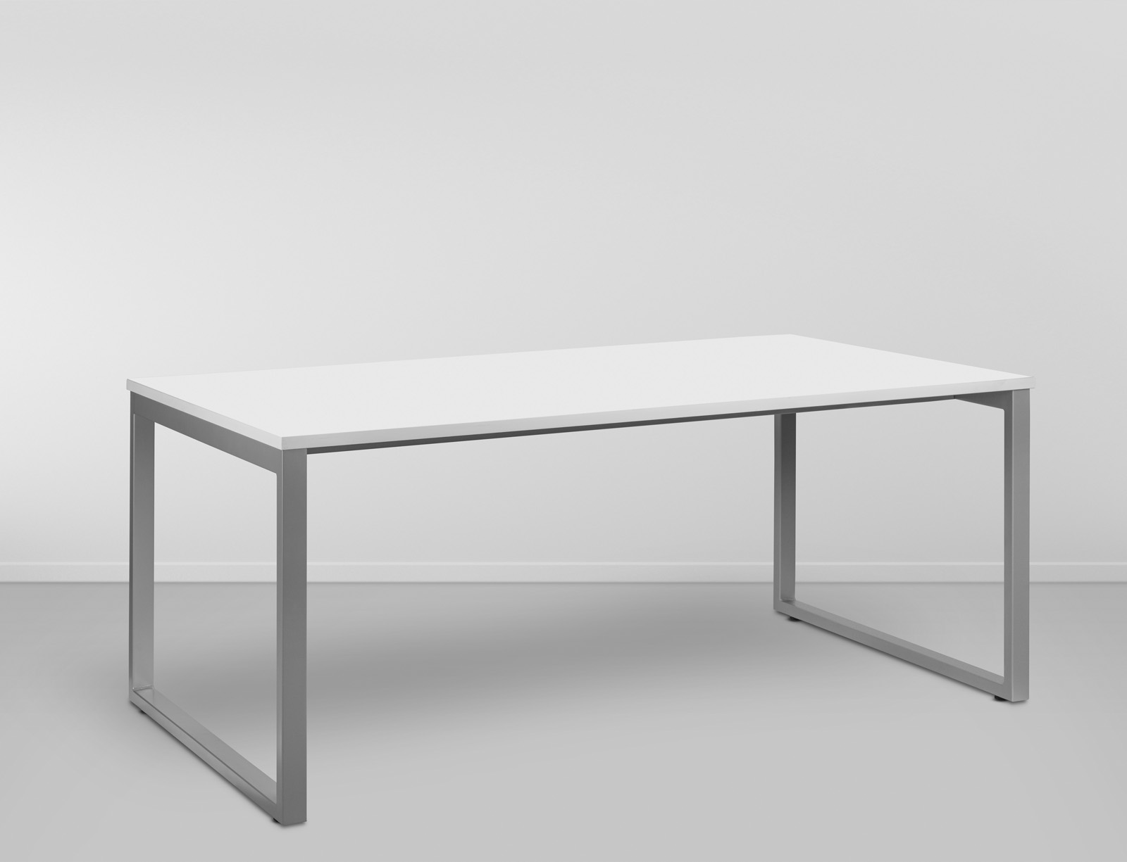 Mesa Juazeiro Retangular Pe Externo - Branco/ Champagne L:1,4 P:0,8