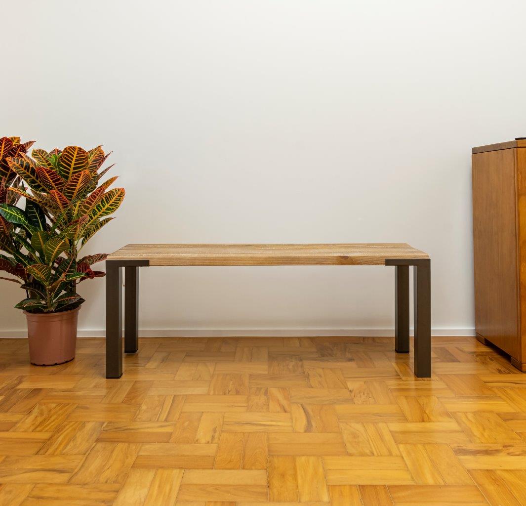 Banco Acai - Amadeirado/Preto L:1,20 P:0,33 A:0,46