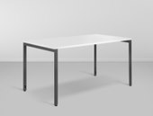 Mesa Palmeira Retangular Pe Externo - Branco/Grafite L:1,8 P:0,9