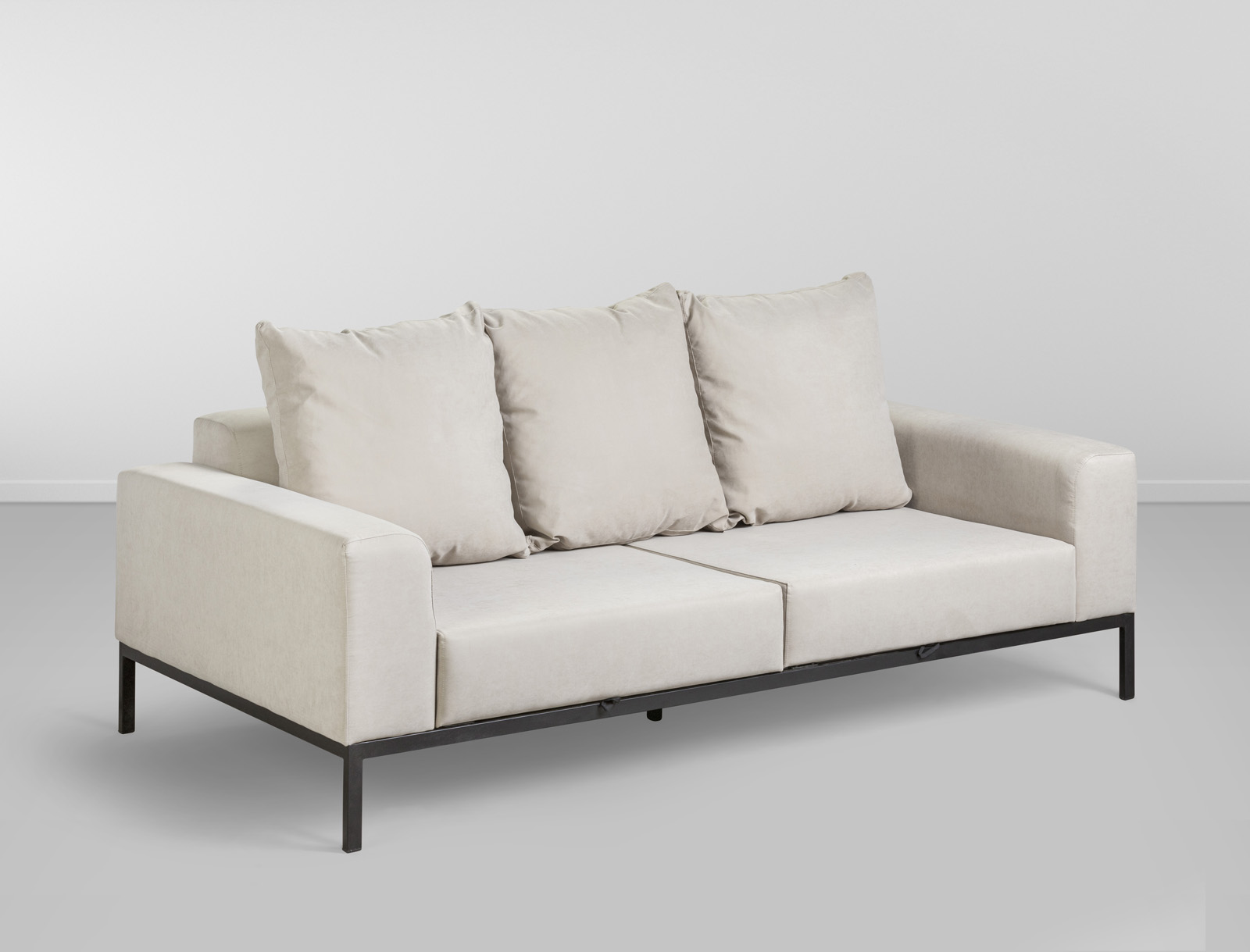 Sofa Shangrila - Preto/ Caramelo L:2